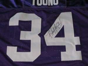 Vikings Rickey Young signed Jersey w/COA  