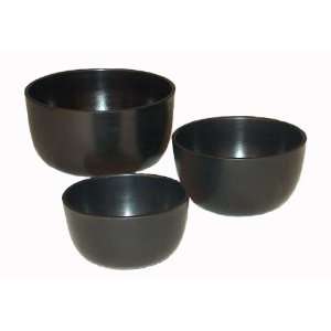   Black Japanese Style Singing Bowls   Set of 3 Musical Instruments