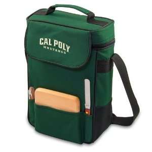  Cal Poly Mustangs Duet Style Wine and Cheese Tote (Hunter 