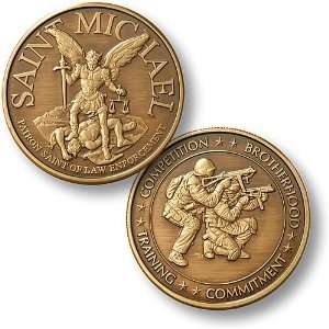  Saint Michael   SWAT 2 Bronze Antique 