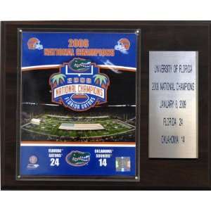  NCAA Football Florida 2008 Football Champions Plaque 