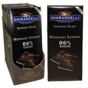  Ghirardelli, Chocolate Bar Dark Mdnght Rever, 3.17 Ounce 