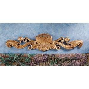  On Sale  De Velde Water Lily Architectural Wall Pediment 