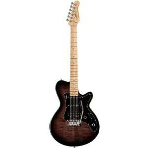  Godin SD 22 Leaftop Electric Guitar w/ Gigbag, Trans Black 