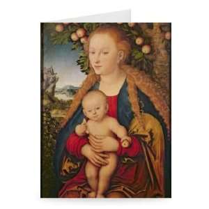 The Virgin and Child under an Apple Tree,   Greeting Card (Pack of 2 