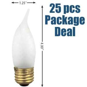   pcs. 60w 120v Candelabra E26 base Flame Frost bulbs