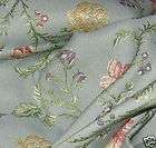 yards Kravet Soft Blue Pastel Floral Brocade Uphols