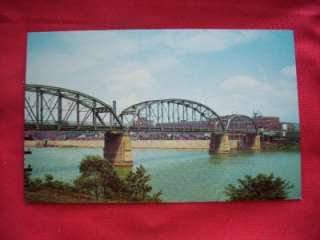 ALLEGHENY RIVER SPAN NEW KENSINGTON PA VINTAGE POSTCARD  