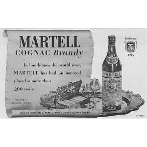  Martell Cognac Brandy Ad from April 1938