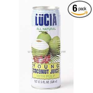 Lucia Young Coconut Juice with Pulp Grocery & Gourmet Food