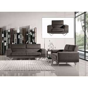  Italian Design Grey Fabric Sofa Set