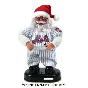 12 MLB Cincinnati Reds Animated Rock & Roll Santa Claus Christmas 