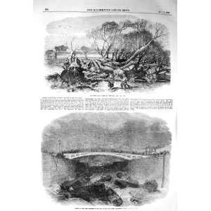  1856 ELM TREE HYDE LONDON CANAL DOCK GATES BLACKWALL
