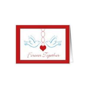  Forever Together Valentine, Birds and Heart Card Health 