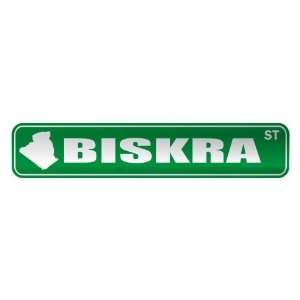   BISKRA ST  STREET SIGN CITY ALGERIA