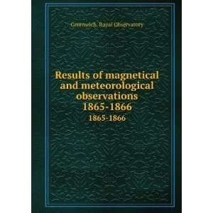   observations. 1865 1866 Greenwich. Royal Observatory Books
