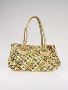 Bottega Veneta Multicolor Woven Small Satchel Bag  