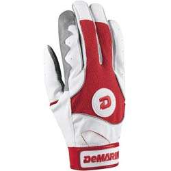 Demarini CF3 Black Batting Gloves   White/Red Large Pair  