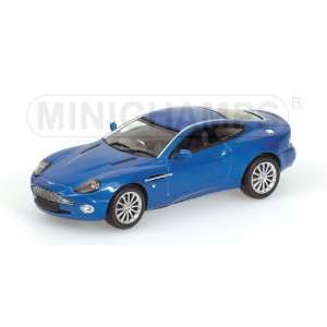   43 2002 Aston Martin Vanquish Blue Metallic Toys & Games