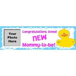 Baby Shower Personalized Photo Banner 18 Inch x 54 Inch All Weather 
