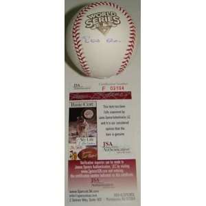  Robinson Cano SIGNED 2009 W.S. MLB Baseball JSA YANKEES 