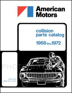AMC and AMX Javelin Body Parts Book 1968 1969 1970 1972 Rambler Hornet 