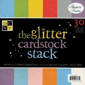  Glitter Paper Stack 12X12 30 Sheets/Pad   632586 Patio 
