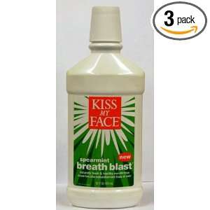  Kiss My Face Breath Blast Spearmint 16 Oz (Pack of 3 