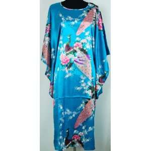  Shanghai Tone® Nightgown Kimono Robe Sleepwear Lake Blue 