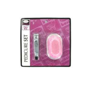   Pedicure Set, 2 Pieces, Clippers And Pumice 