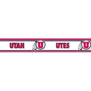  Trademarx RBP UTAH Utah Utes Licensed Peel N Stick Border 