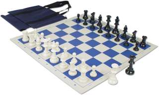 Value Club Tournament Chess Set Kit   Blue  
