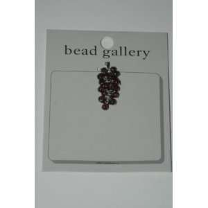  Bead Gallery Sterling Silver Garnet Vine Pendant 90113 