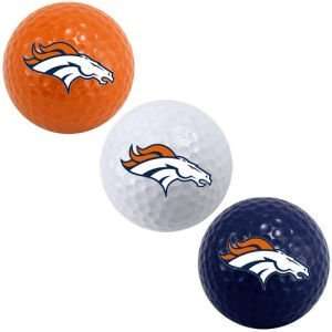  Denver Broncos Golf Ball Set   Pack of 3 Sports 
