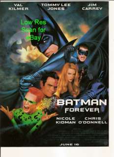 Batman Forever   Val Kilmer Jim Carrey Movie Promo AD  