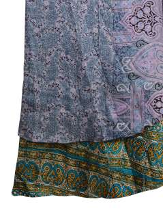 silk sari with umbrella cut two layer long open waist
