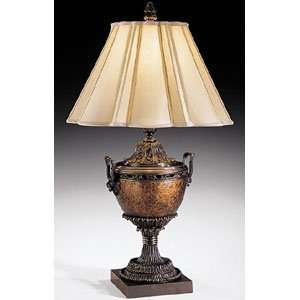  Urn Motif Table Lamp With Lion head Stylized Arms 