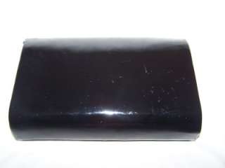 Vintage 60s ANDE Black Patent Leather Envelope Handbag/Purse w/Large 