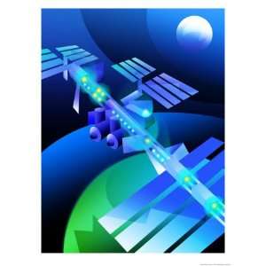 International Space Station Giclee Poster Print, 18x24  