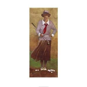  Vintage Woman Golfer Finest LAMINATED Print Bart Forbes 