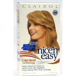   Nice n Easy Color #106 Natural Medium Ash Blonde (Pack of 2) Beauty