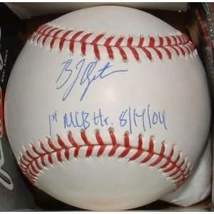  BJ Upton Autographed OML Ball 1st MLB Hr. 8/17/04 Sports 