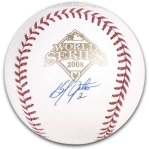 Upton Autographed Baseball  Details 2008 World Series Baseball 