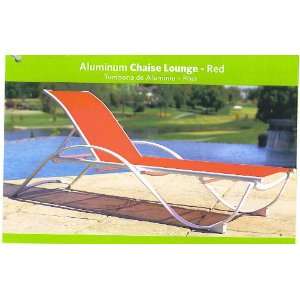    Stackable Aluminum Chaise Lounge Chair   Red