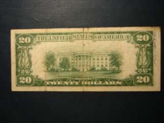 Series of 1929 $20.00 Jackson (Brown Seal) New York Federal Reserve 