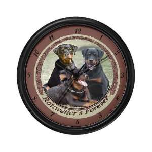  Rottweilers Forever Pets Wall Clock by  
