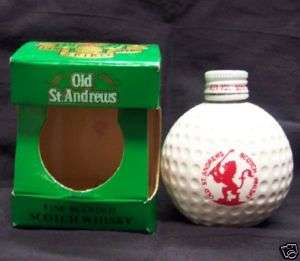 OLD ST ANDREWS GOLF BALL MINIATURE DECANTER W/BOX  