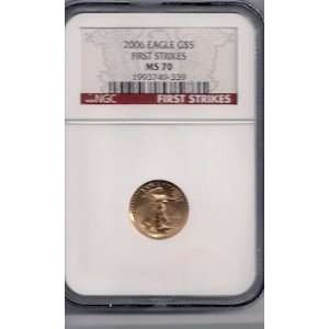  2006 $5 GOLD EAGLE NGC MS70 FIRST STRIKES PERFECT REGISTRY 