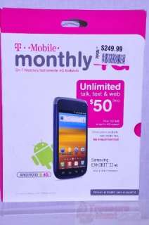 Samsung Exhibit II 4G Prepaid Android Phone (T Mobile) RTL$250  