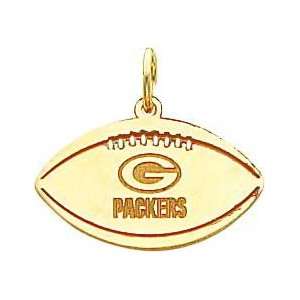  14K Gold NFL Green Bay Packers G Logo Football Charm 